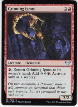 Grinning Ignus U Strixhaven: School of Mages 104 NM Foil - Image 1