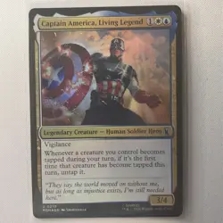 Captain America, Living Legend - Marvel Super Heroes (MSH) 210 Foil - Image 2