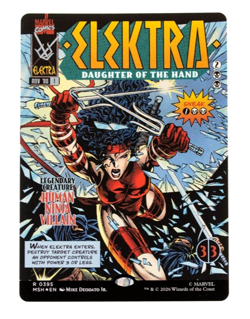 Elektra Daughter of the Hand Marvel Super Heroes 0395 Rare MTG Borderless Foil N - Image 1