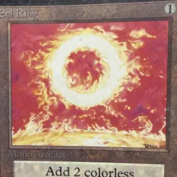 1993 Magic the Gathering MtG Limited Edition: Beta Uncommon (HP-) Sol Ring #29 - Image 2