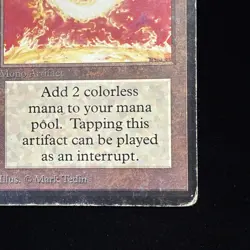 1993 Magic the Gathering MtG Limited Edition: Beta Uncommon (HP-) Sol Ring #29 - Image 5