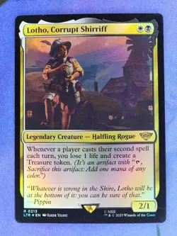 1x FOIL Lotho, Corrupt Shirriff, LP (see photos), LTR, Magic: the Gathering, MtG - Image 1