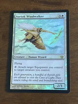 Auriok Windwalker FOIL Fifth Dawn NM White Rare MAGIC GATHERING CARD - Image 1