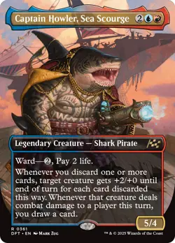 MTG Captain Howler, Sea Scourge (Borderless) [Aetherdrift] Near Mint Magic - Image 1