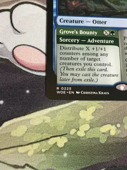 C4985 MAGIC MTG WILDS OF ELDRAINE ELUSIVE OTTER #0225 RARE NM - Image 4