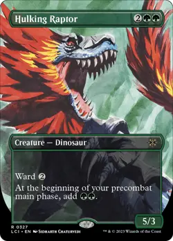 Hulking Raptor (Borderless) [The Lost Caverns of Ixalan] Foil Near Mint - Image 1