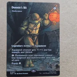 Donnie's Bo Borderless 0017 TMNT Legendary Artifact Mythic Regular EN MTG - Image 1
