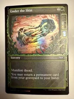 x1 Under the Skin DSK Duskmourn MTG 323 FOIL UNCOMMON SHOWCASE M/NM 1x - Image 1