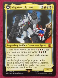 Magic The Gathering UNIVERSES BEYOND TRANSFORMERS MEGATRON TYRANT card MTG - Image 1