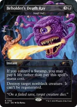 MTG English Beholder's Death Ray - Snuff Out NM Normal Secret Lair - Image 1