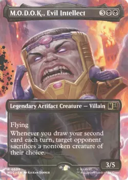 MTG M.O.D.O.K., Evil Intellect Non-Foil Borderless (509) Marvel Super Heroes NM - Image 1