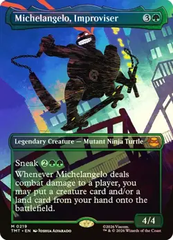 Michelangelo, Improviser Foil Showcase Teenage Mutant Ninja Turtles NM MTG - Image 1