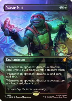 Waste Not Foil Borderless Teenage Mutant Ninja Turtles NM MTG - Image 1
