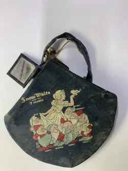 1930s Snow White and the seven 7 dwarfs purse With Mirror Rare READ - Image 1