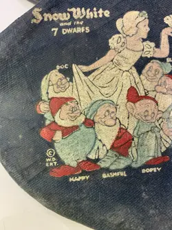 1930s Snow White and the seven 7 dwarfs purse With Mirror Rare READ - Image 3