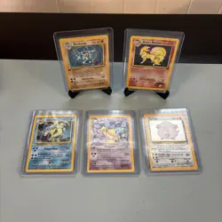 Pokemon 1999 Holo 5 Card Lot Including 2 1st Editions machamp, Chansey, Gyrados - Image 1
