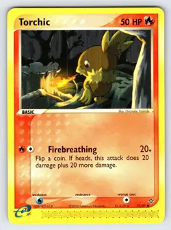 Torchic 77/97 EX Dragon Pokemon Card Nintendo e-Series Non Holo Common - Nm/Vlp - Image 1