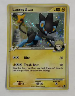 Pokemon LUXRAY GL Card 9/111 Holo Rare Rising Rivals LP Light Play TCG English - Image 1