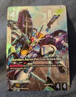 Gundam Aerial (Permet Score Six) - ST01-006 LR+ Gundam Card Game - Image 1