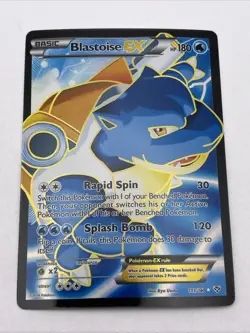 Pokemon TCG Blastoise EX Holo Ultra Rare Card 155/160 XY Base Set 2014 - Image 1