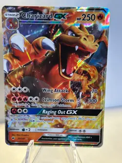 Charizard GX 20/147 Burning Shadows Ultra Rare Holo Pokemon Card DMG - Image 1