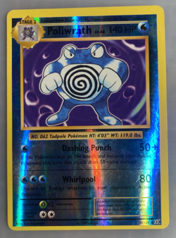 POKEMON POLIWRATH 25/108 RARE REVERSE HOLOFOIL EVOLUTIONS LP CARD 2016 ENGLISH - Image 1