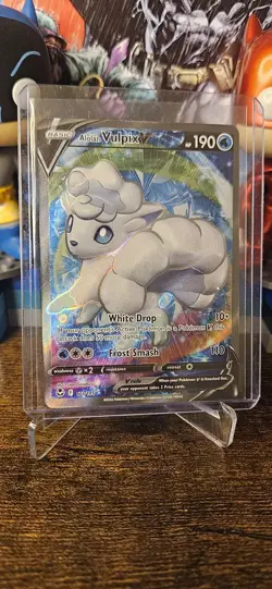 Pokemon Alolan Vulpix V Full Art Ultra Rare Holo Card 173/195 Silver Tempest - Image 1