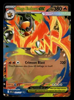 Mega Emboar ex 031/217 Holo Double Rare Ascended Heroes Pokemon Card - Image 2