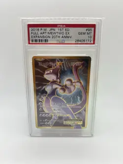 Pokemon XY Mewtwo EX Full Art 20th Anniversary Japanese 1st Edition #95 PSA 10 - Image 1
