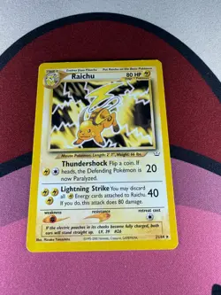 Raichu Reg. 21/64 Unlimited Neo Revelation Pokemon Card - Image 1