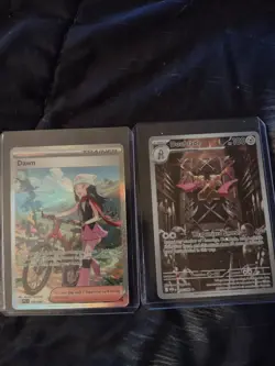 Pokemon TCG Paldean Fates 2-Card Holo Full Art Lot Dawn & Doublade - Image 1