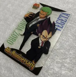 PREORDER Dragon Ball One Piece Jump Magazine 40th Anniversary Card Vegeta Zoro - Image 2