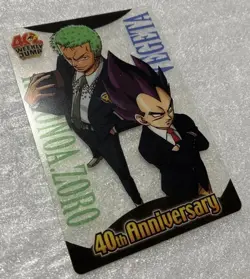 PREORDER Dragon Ball One Piece Jump Magazine 40th Anniversary Card Vegeta Zoro - Image 4