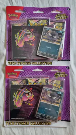 Ascended Heroes 3 Pack Tech Sticker Triple Blister Gastly Pokemon TCG Cards New - Image 2