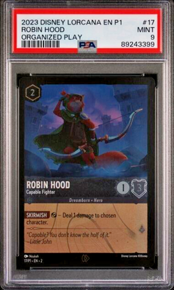 Lorcana Robin Hood - Capable Fighter PSA 9 Organized League Play Promo 17/P1 - Image 1