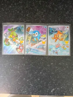 Pokemon TCG First Partner Illustration Collection Series 1 Gen 4 Sinnoh Starters - Image 1