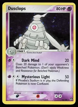 Dusclops 14/108 Holo Rare Power Keepers Pokemon Card - Image 1