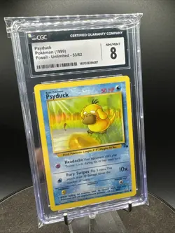 Psyduck 53/62 - First Edition - Fossil - Pokemon 1999 - CGC 8 - Image 3