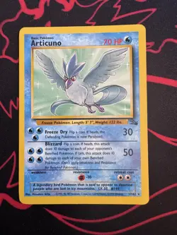 Pokemon TCG Articuno Card 17/62 Fossil Unlimited Non-Holo Rare - Image 1