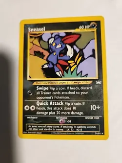 LP Pokemon SNEASEL Card NEO REVELATION Set 24/64 RARE - Image 1
