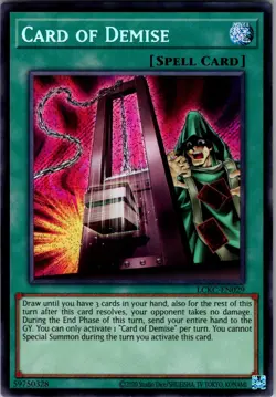 Card of Demise LCKC-EN029 Secret Rare Yu-Gi-Oh Unlimited NM/M - Image 1