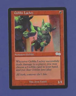 1998 Magic the Gathering - Goblin Lackey - Urza's Saga MTG - Image 1