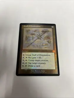 Staff Of Domination Schematic Foil Card #119 MTG LP - Image 1