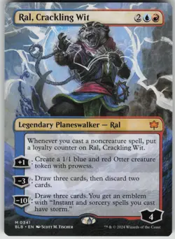 MTG TCG Ral, Crackling Wit (Borderless) M Bloomburrow 341 - Image 1