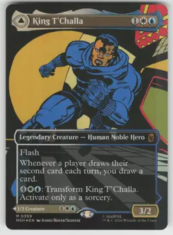 Black Panther (0399) // King T'Challa 399 Holo Marvel Super Heroes MTG Foil NM - Image 2