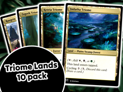 Triome Lands Bundle Commander - 10 Custom Magic: The Gathering Playtest Cards - Image 1