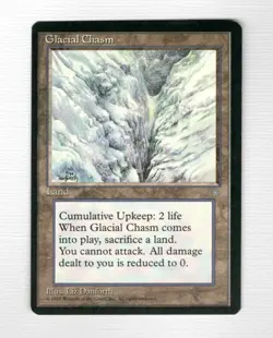 Magic The Gathering: MTG - Glacial Chasm - Land NF - Ice Age 353 Uncommon - Image 1