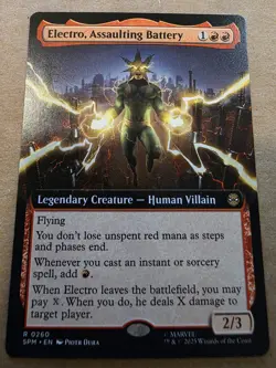 Electro, Assaulting Battery - (Extended Art) Marvel's Spider-Man Regular - Mtg - Image 1