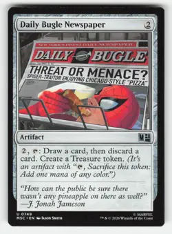 Magic: The Gathering DAILY BUGLE NEWSPAPER 749 Commander: Marvel Super Heroes NM - Image 1