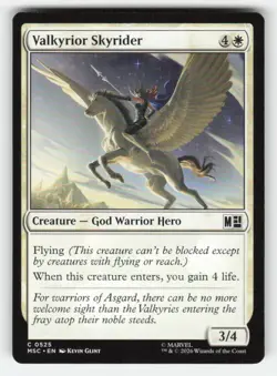 Magic: The Gathering VALKYRIOR SKYRIDER 525 Commander: Marvel Super Heroes NM - Image 1